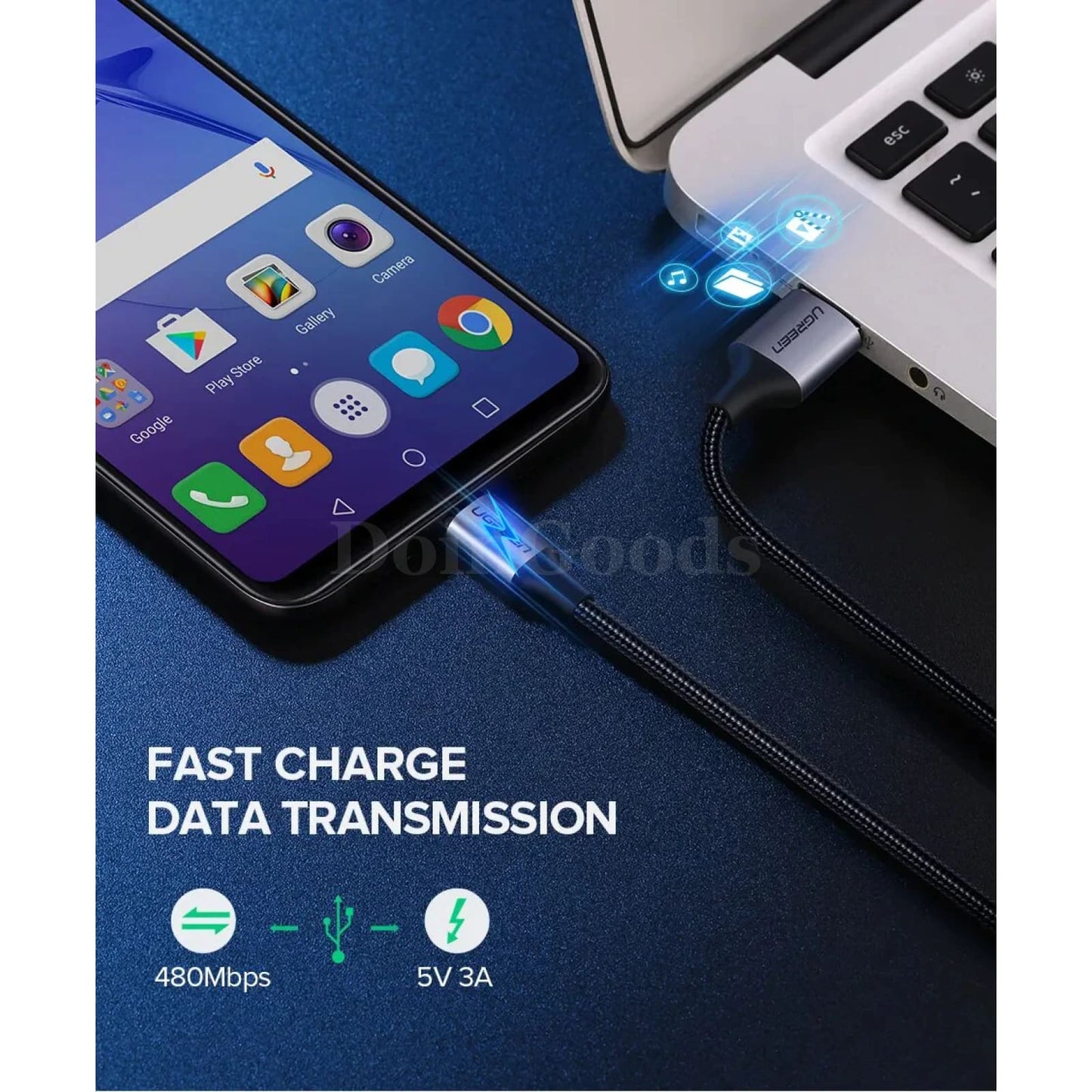 Ugreen Micro Usb Cable Charger For Samsung Galaxy S7 S6 - Fast Charging Mobile Phone Cord 301635-