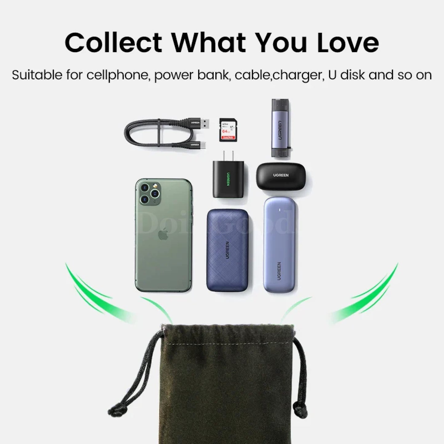 Ugreen Power Bank Case Phone Pouch Waterproof Storage Bag Iphone Samsung Xiaomi 301635