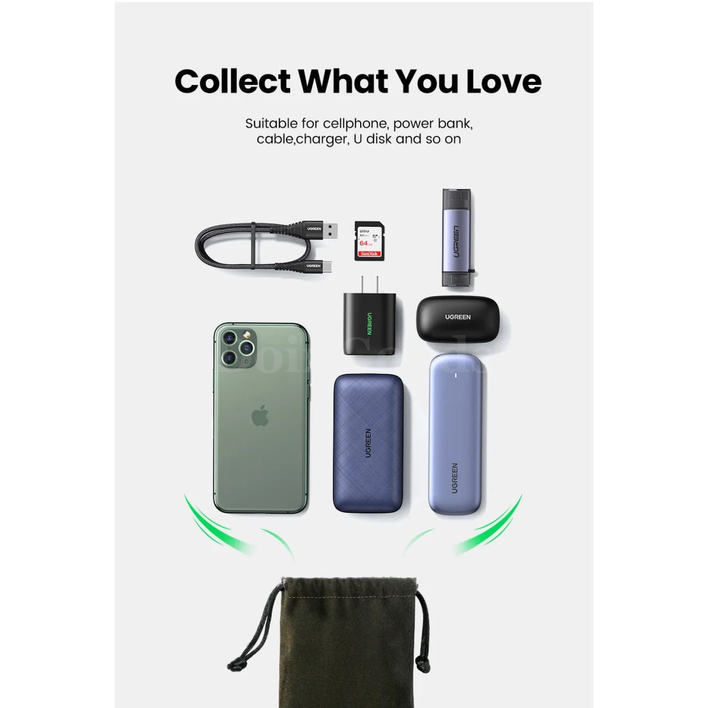 Ugreen Power Bank Case Phone Pouch Waterproof Storage Bag Iphone Samsung Xiaomi 301635