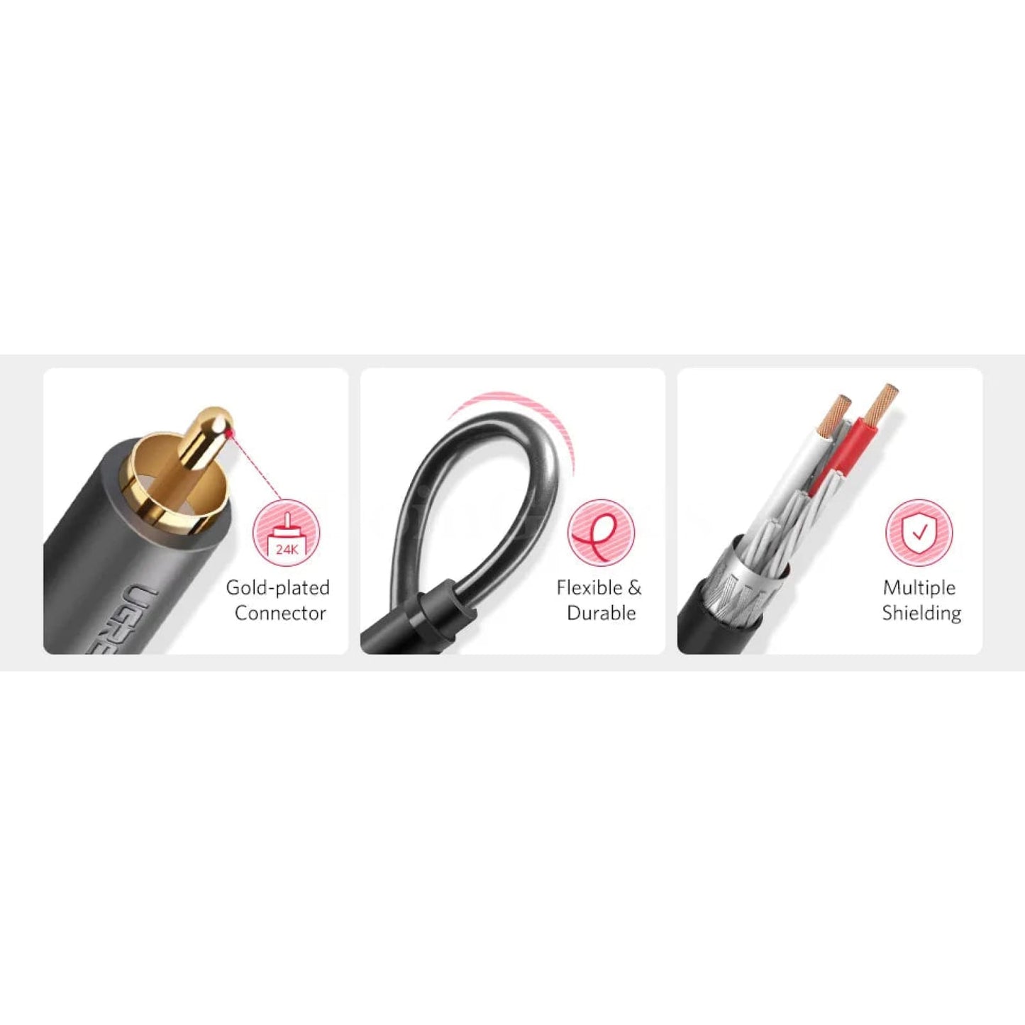 Ugreen Rca To 3.5Mm Audio Adapter Cable - 2 Male Female 301635