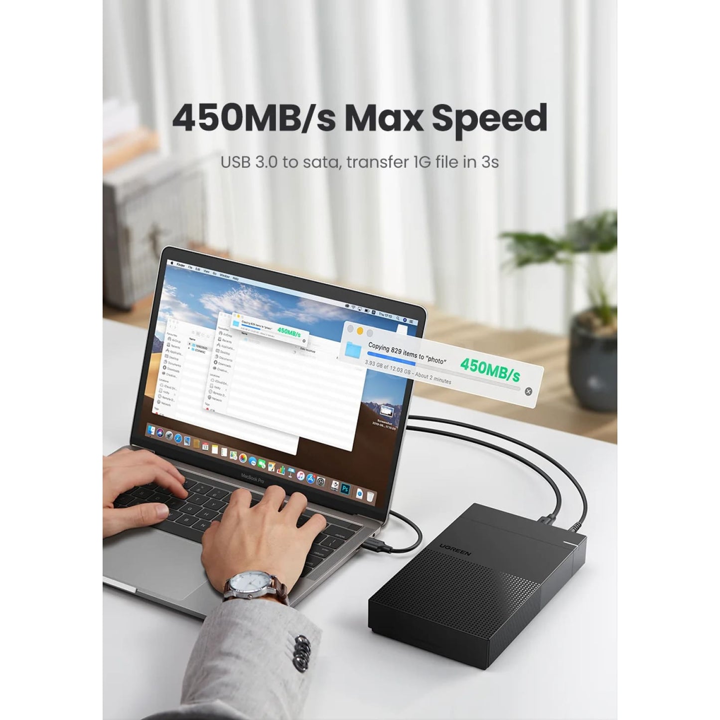 Ugreen Sata Usb 3.0 Hdd Case External Hard Drive Enclosure 3.5 2.5 Ssd Disk 301635