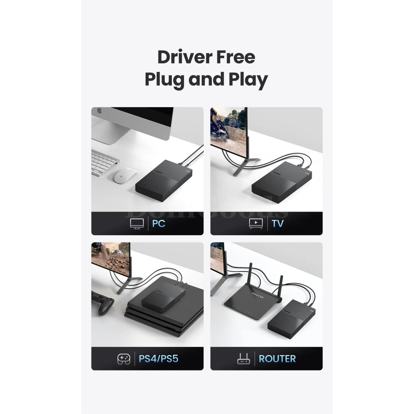 Ugreen Sata Usb 3.0 Hdd Case External Hard Drive Enclosure 3.5 2.5 Ssd Disk 301635