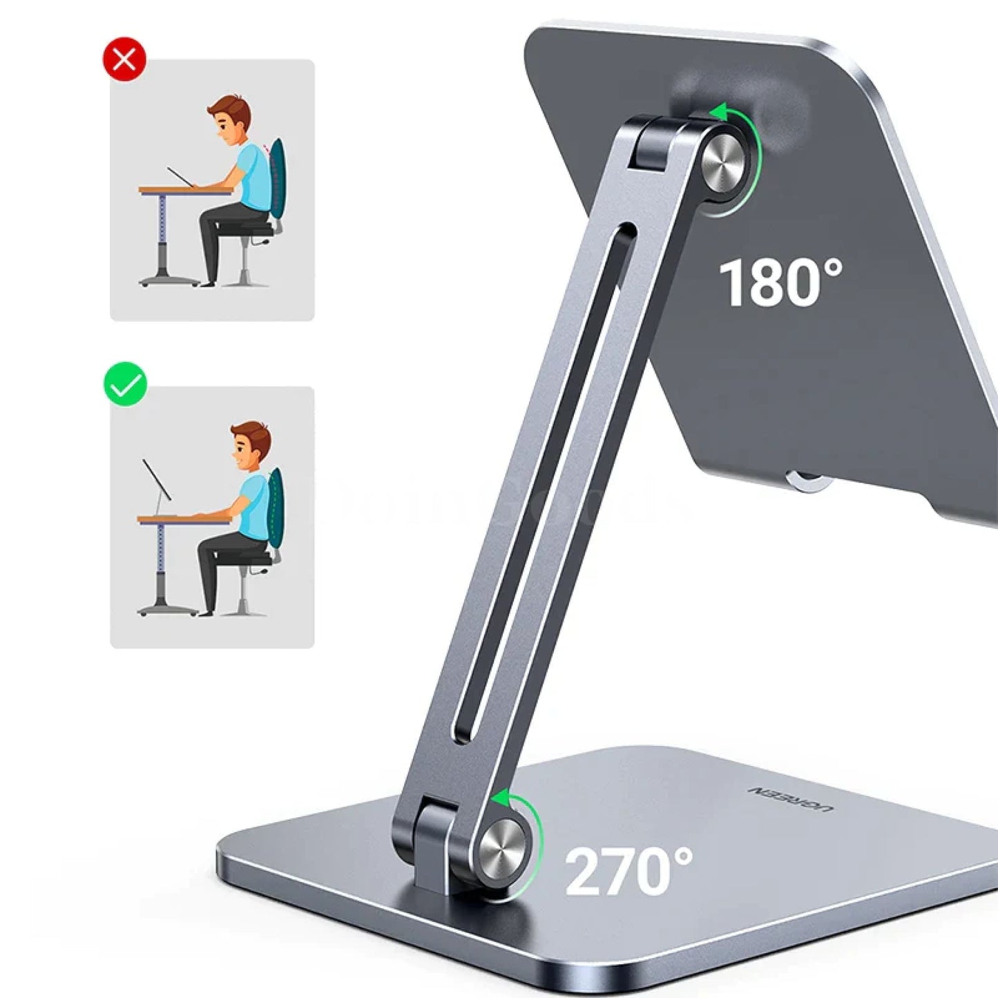 Ugreen Tablet Phone Stand Aluminum For Ipad Pro Iphone Xiaomi Adjustable Laptop 301635
