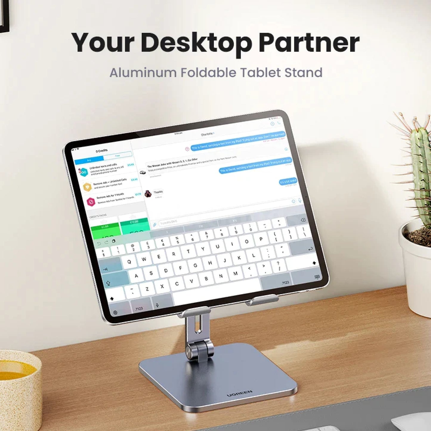 Ugreen Tablet Phone Stand Aluminum For Ipad Pro Iphone Xiaomi Adjustable Laptop 301635