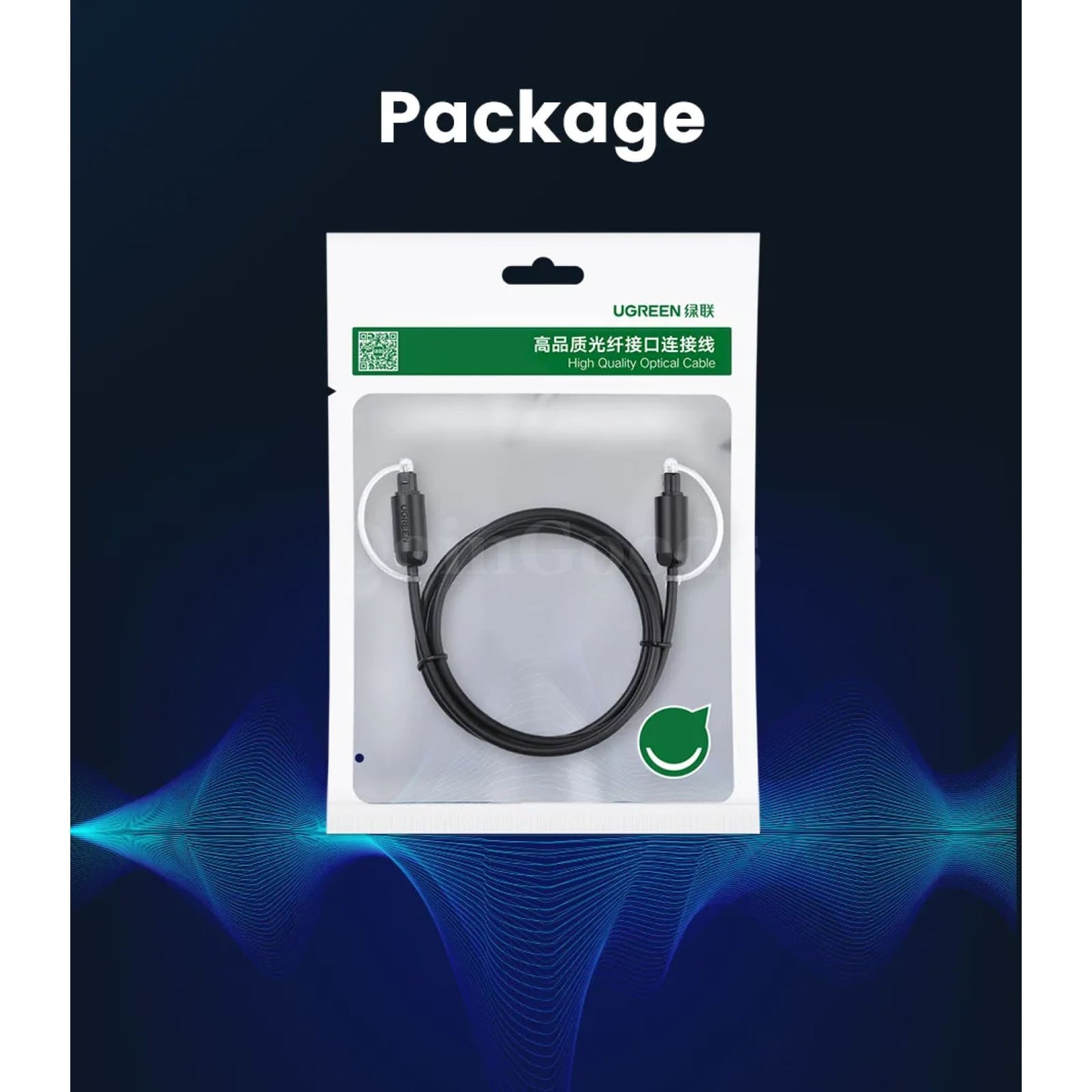 Ugreen Toslink Digital Optical Audio Cable - 1M/3M Spdif Coaxial For Amplifiers Blu-Ray Xbox 360