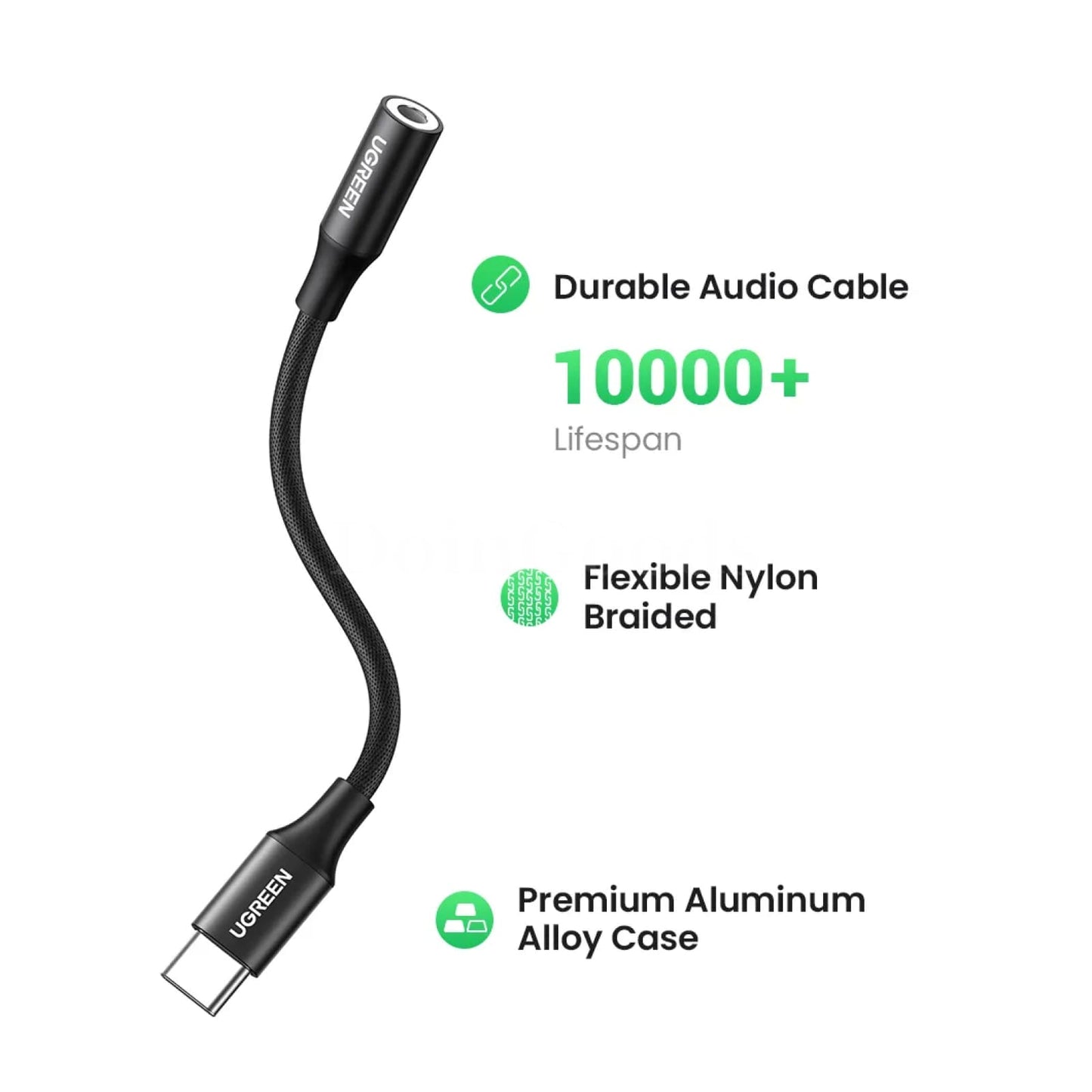 Ugreen Type C To 3.5Mm Headphone Jack 3.5 Aux Cable Audio Adapter Huawei Xiaomi 301635