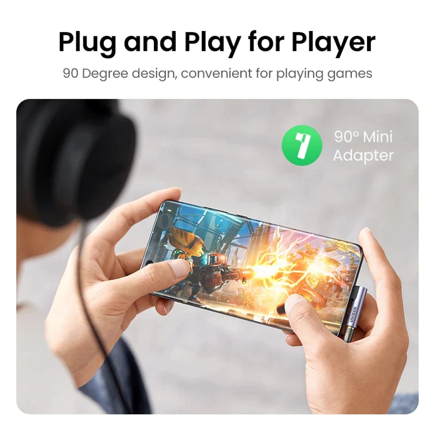 Ugreen Type C To 3.5Mm Headphone Jack 3.5 Aux Cable Audio Adapter Huawei Xiaomi 301635