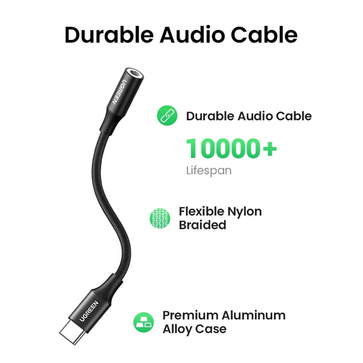 Ugreen Type C To 3.5Mm Headphone Jack 3.5 Aux Cable Audio Adapter Huawei Xiaomi 301635