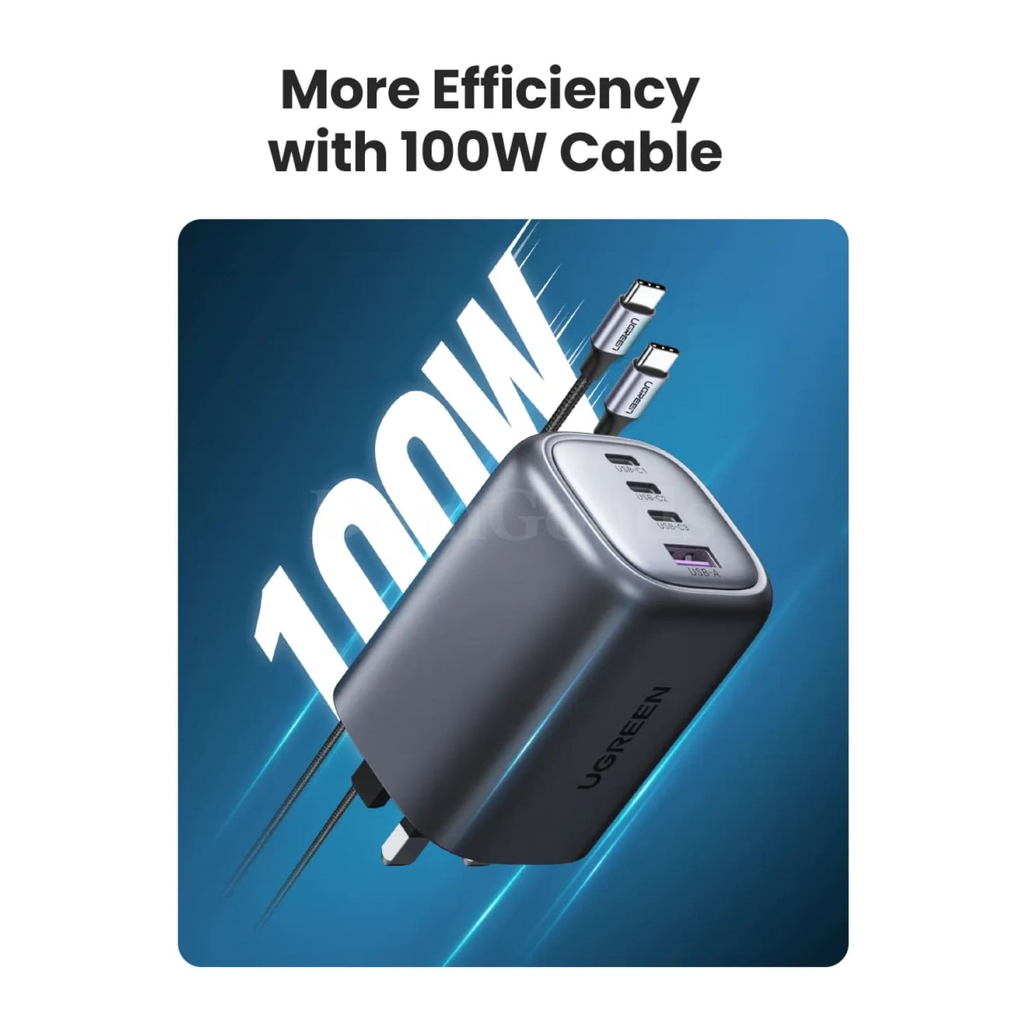 Ugreen Uk Plug Gan 100W/65W Fast Charger For Macbook Iphone 14 Xiaomi 301635