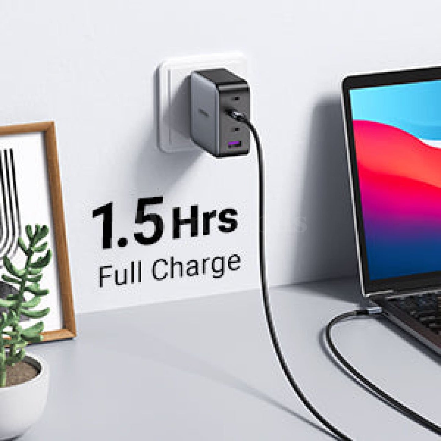Ugreen Us Plug Gan Laptop Charger 100W/65W Fast Charging 301635