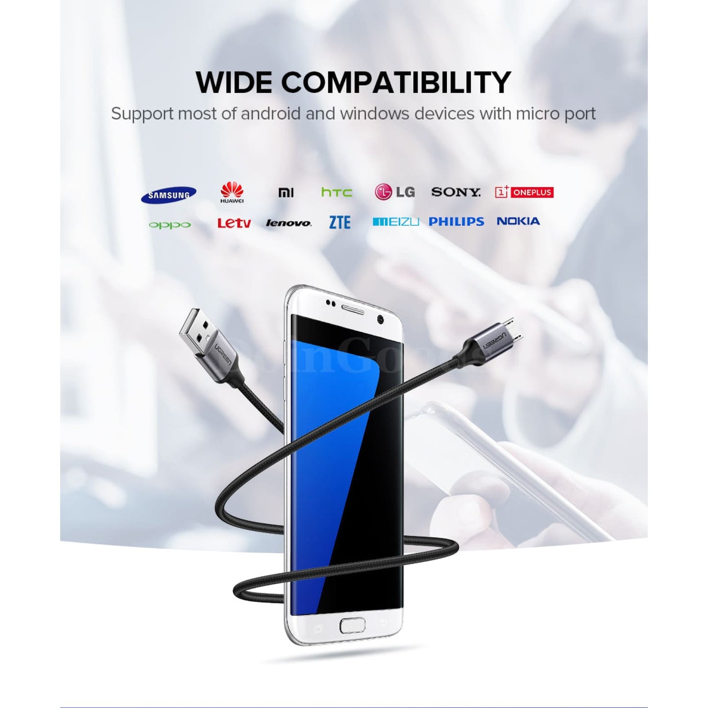 Ugreen Usb 2.0 A To Micro B Cable Charger Short Flexible Fast Charge High Speed 301635