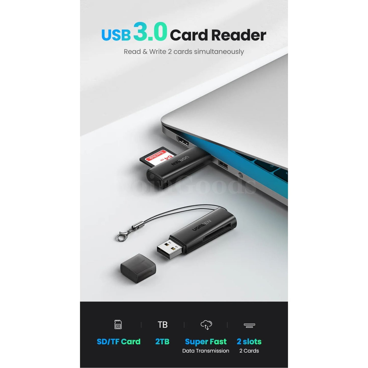 Ugreen Usb 3.0 Card Reader Multi Smart Adapter For Sd Micro Tf Pc Laptop 301635