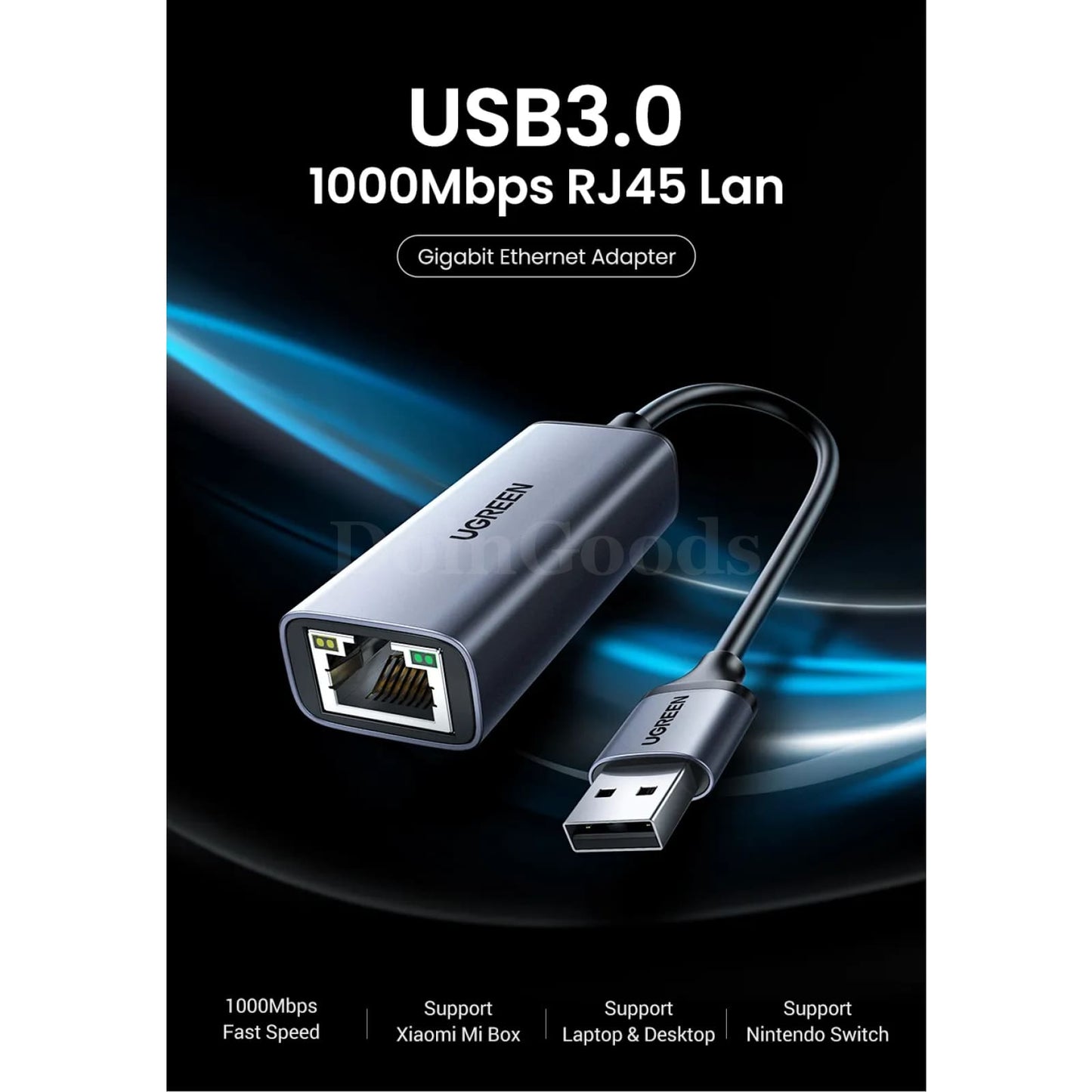 Ugreen Usb 3.0 Ethernet Adapter Network Card For Win 10 Pc Xiaomi Mi Box 301635