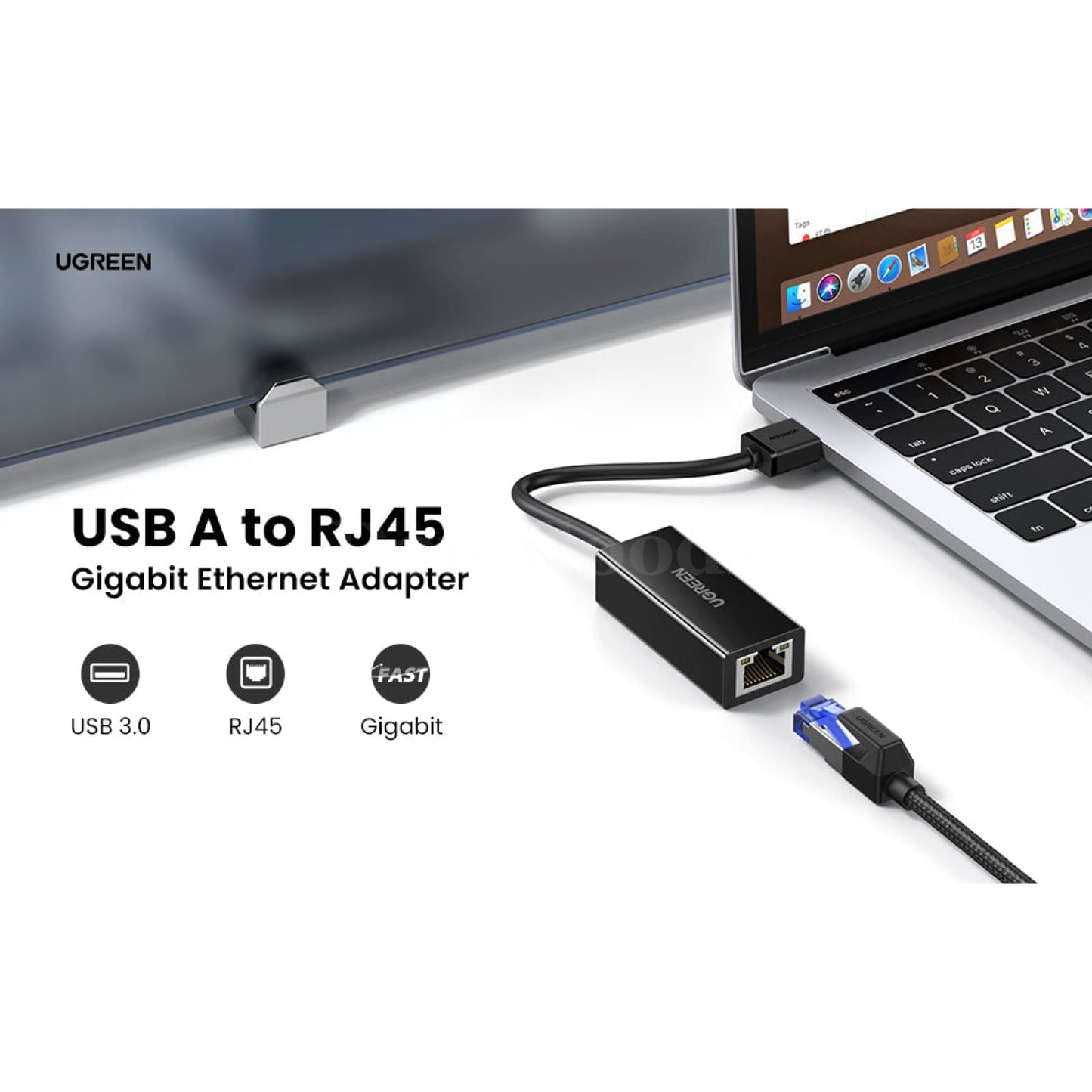 Ugreen Usb 3.0 Ethernet Adapter Network Card Rj45 Lan Pc Xiaomi Mi Box Switch 301635