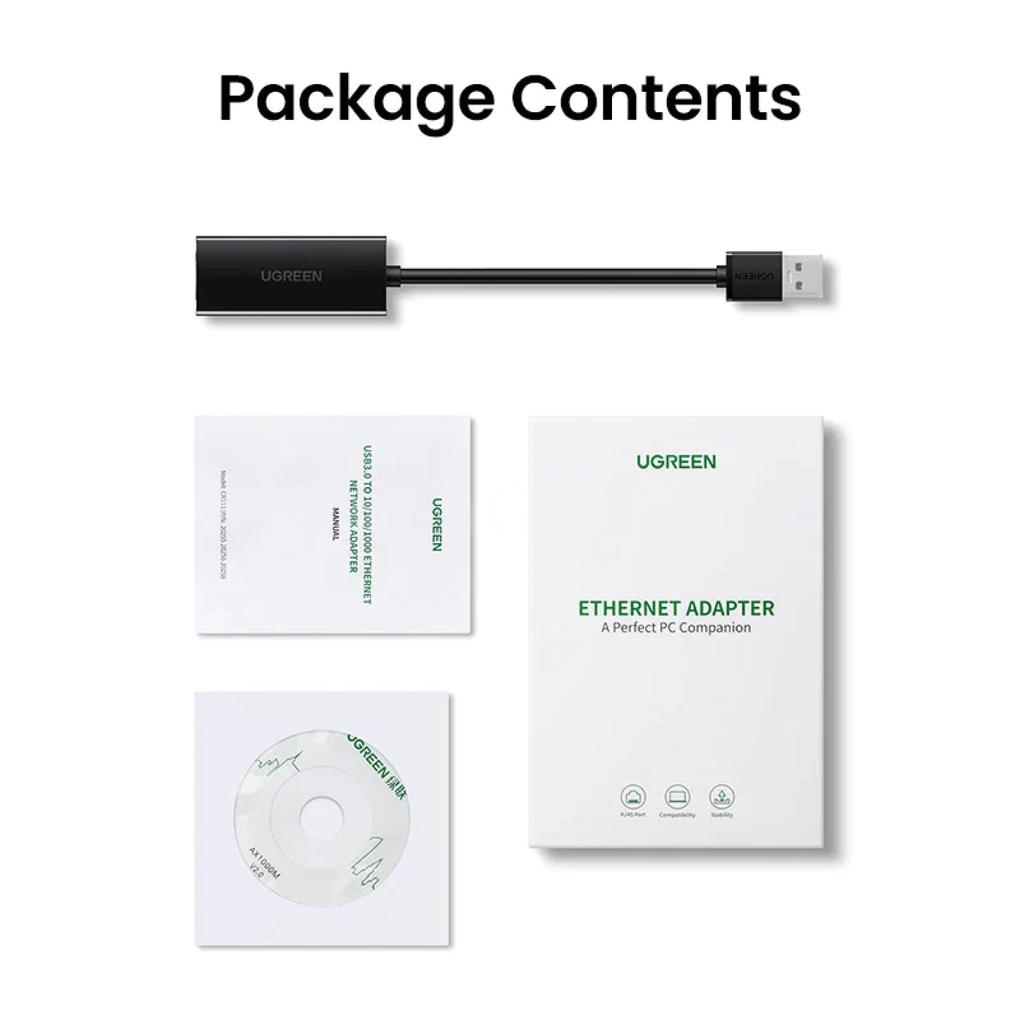 Ugreen Usb 3.0 Ethernet Adapter Network Card Rj45 Lan Pc Xiaomi Mi Box Switch 301635