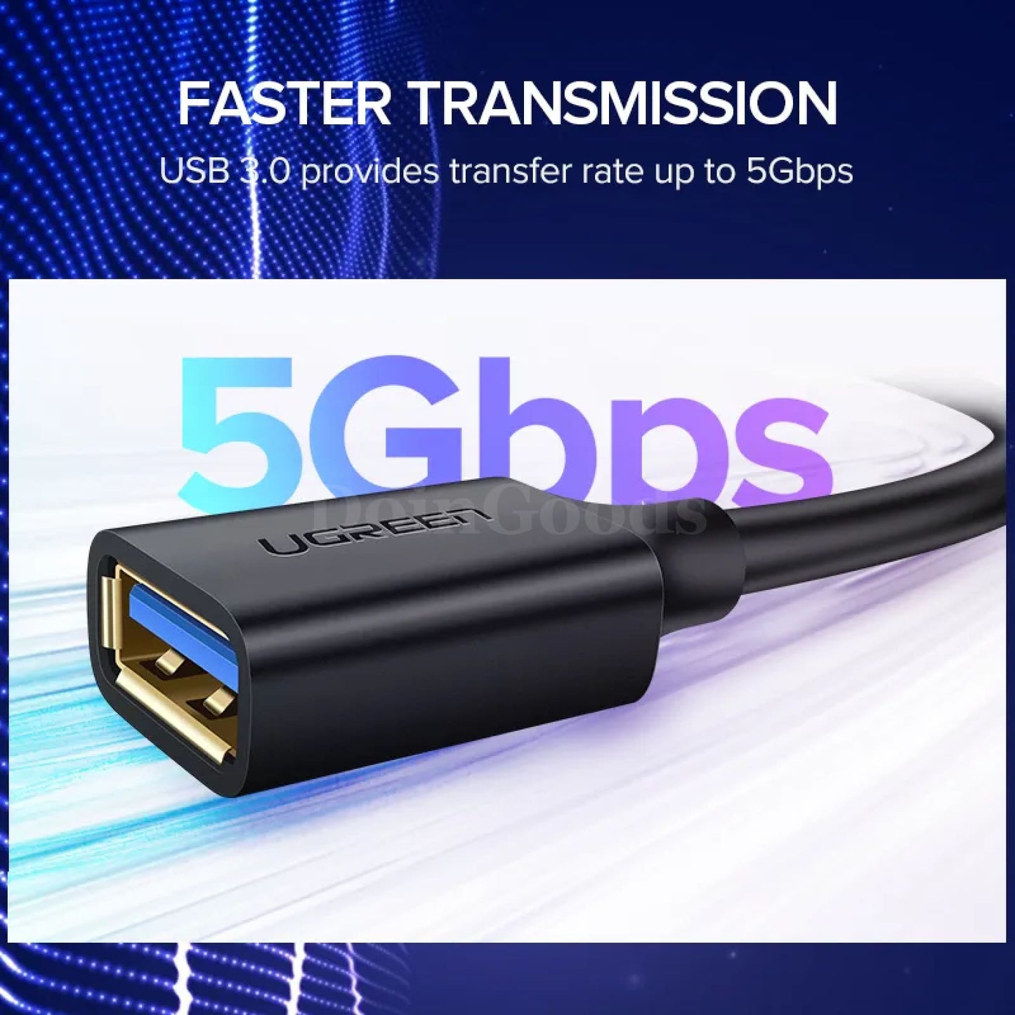 Ugreen Usb 3.0 Extension Cable For Smart Laptop Tv Xbox One Ssd Mini Fast Speed Cord 301635