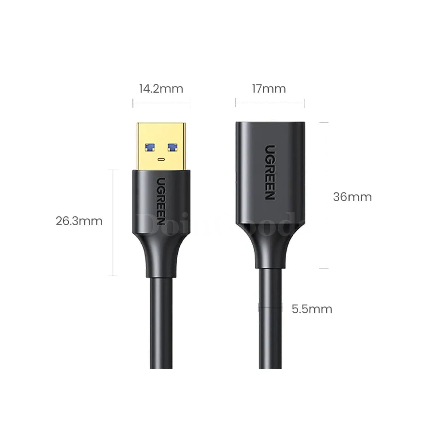 Ugreen Usb 3.0 Extension Cable For Smart Laptop Tv Xbox One Ssd Mini Fast Speed Cord 301635