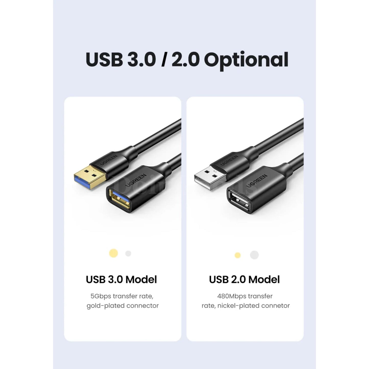 Ugreen Usb 3.0 Extension Cable For Smart Laptop Tv Xbox One Ssd Mini Fast Speed Cord 301635