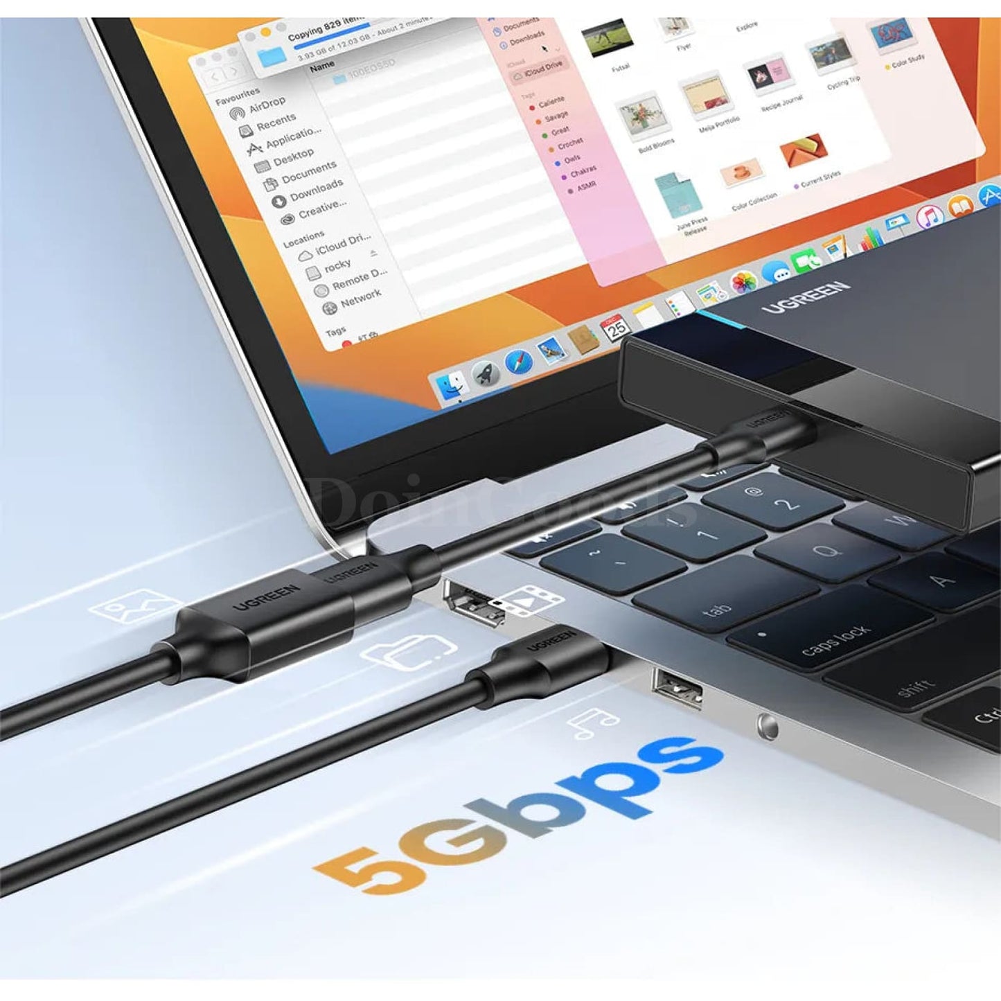 Ugreen Usb 3.0 Extension Cable For Smart Laptop Tv Xbox One Ssd Mini Fast Speed Cord 301635
