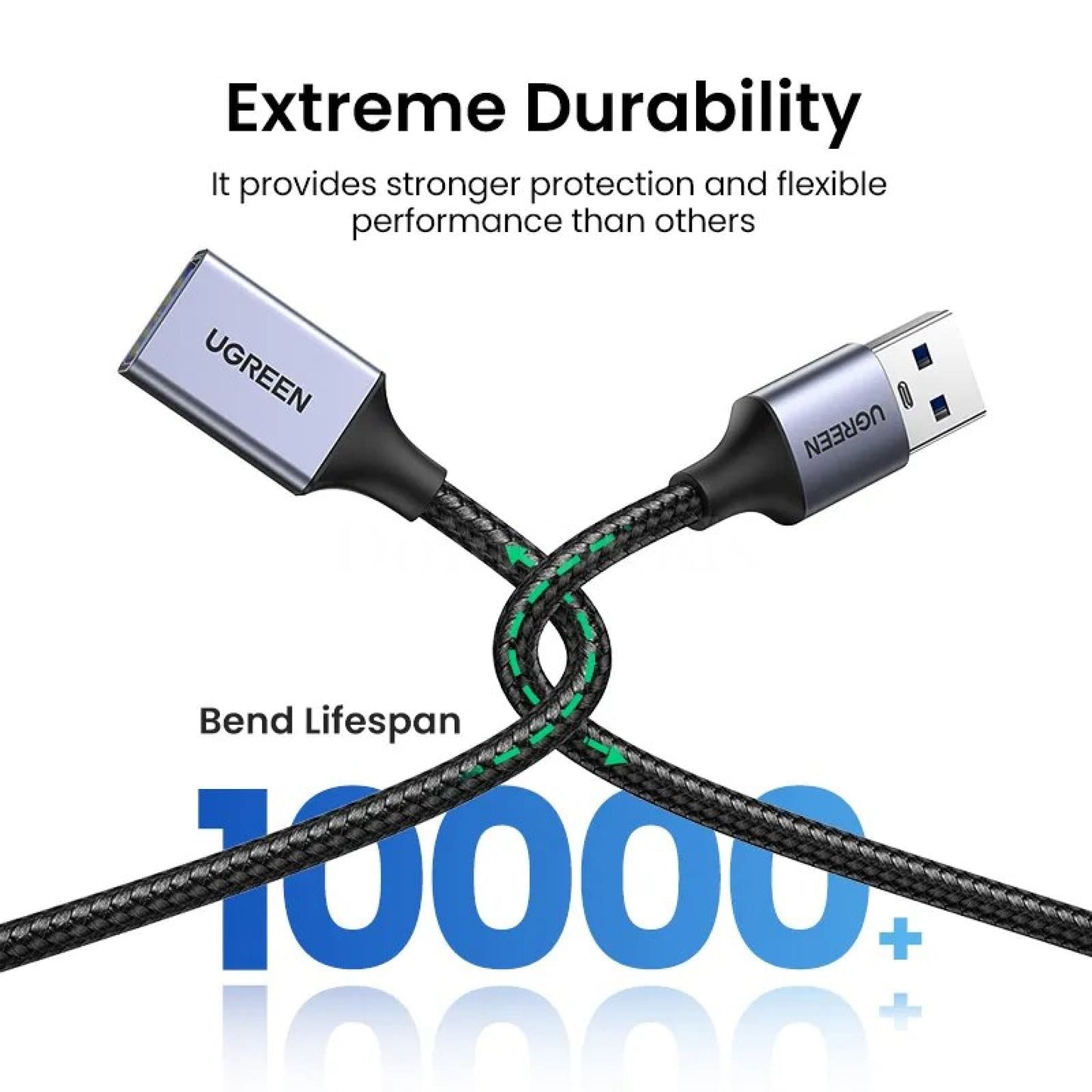 Ugreen Usb 3.0 Extension Cable Male To Female Data Extender Cord For Pc Tv 301635