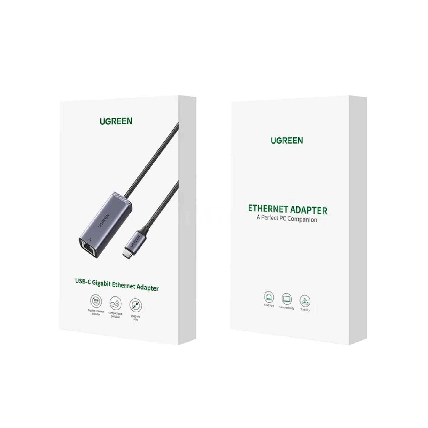 Ugreen Usb C Ethernet Adapter 1000/100Mbps Lan Rj45 For Laptop Macbook 301635