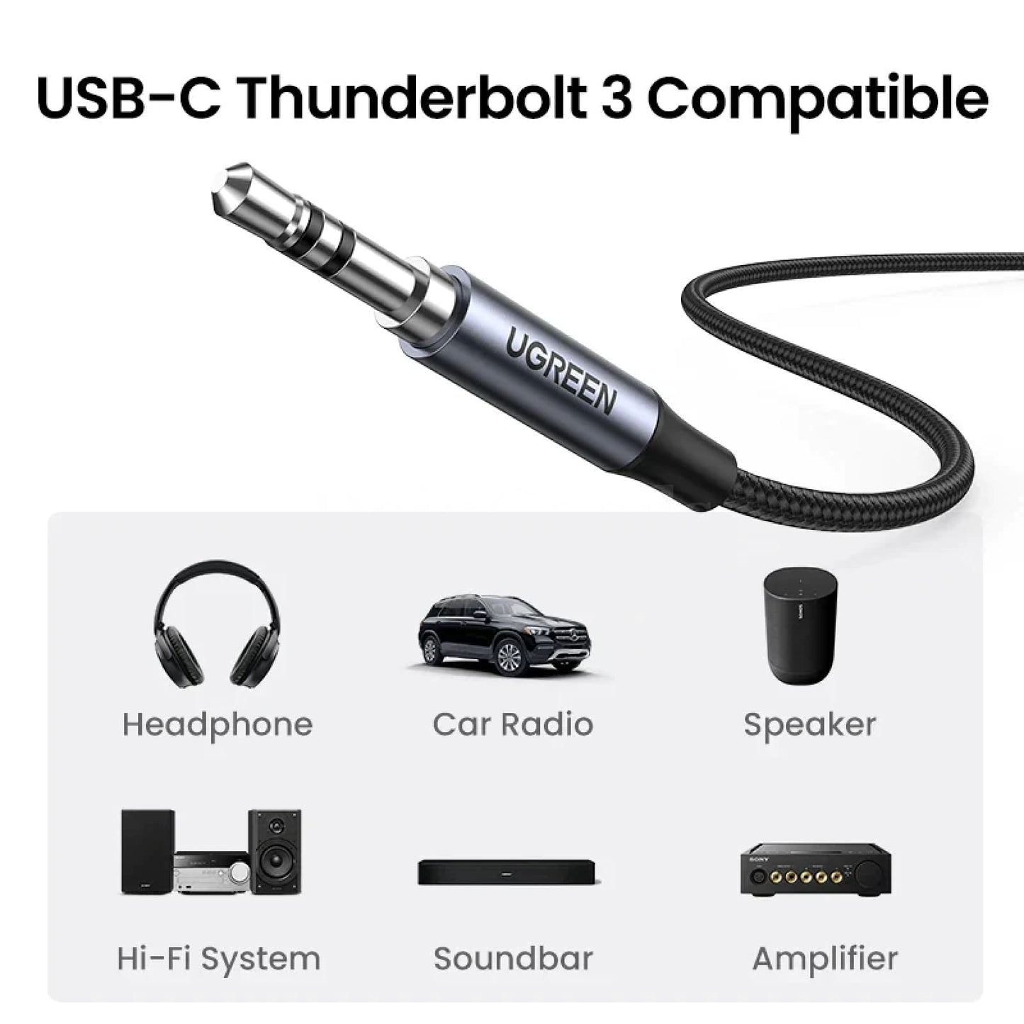 Ugreen Usb C To 3.5Mm Audio Aux Cable Type Headphone Jack Adapter For Ipad Pro 301635