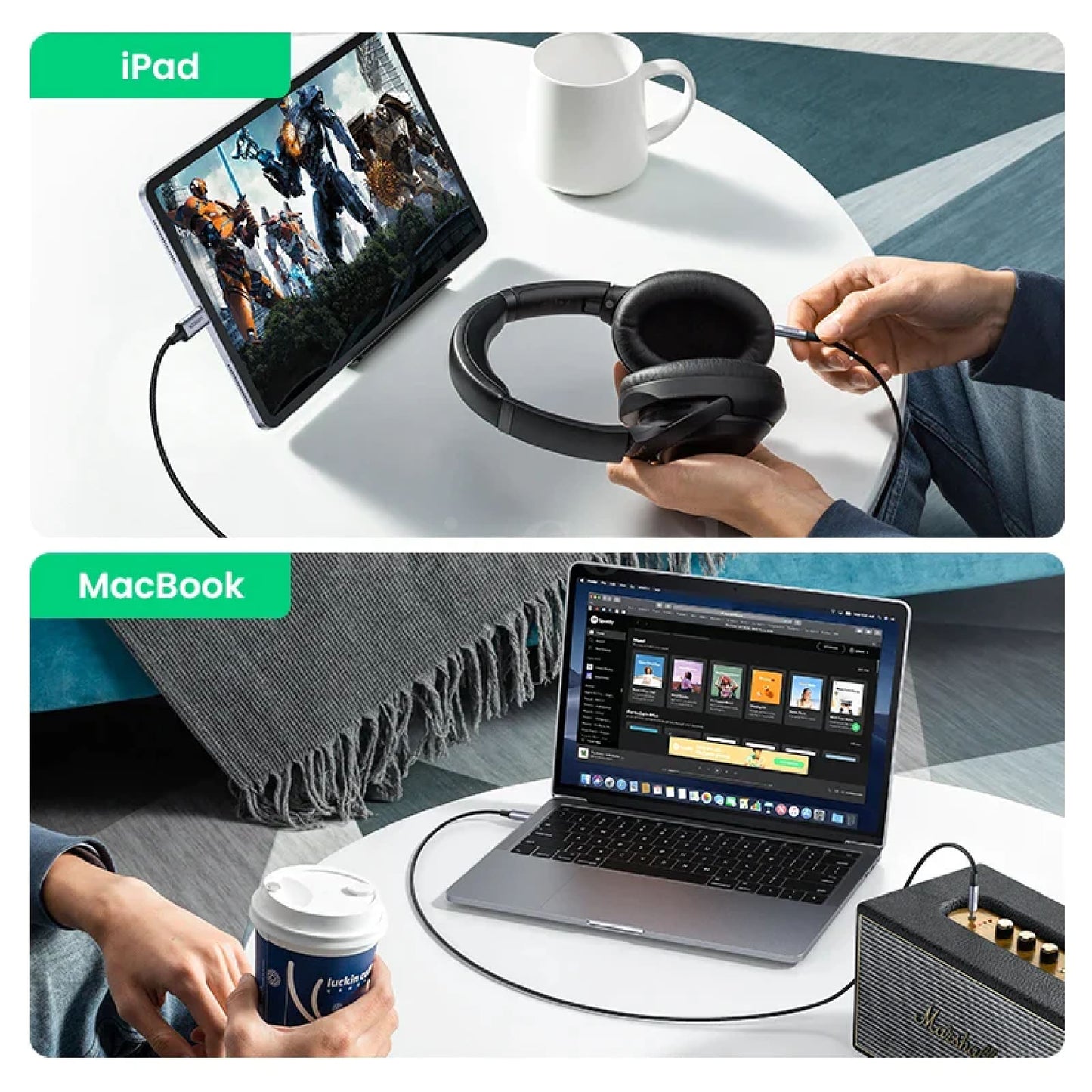 Ugreen Usb C To 3.5Mm Audio Aux Cable Type Headphone Jack Adapter For Ipad Pro 301635