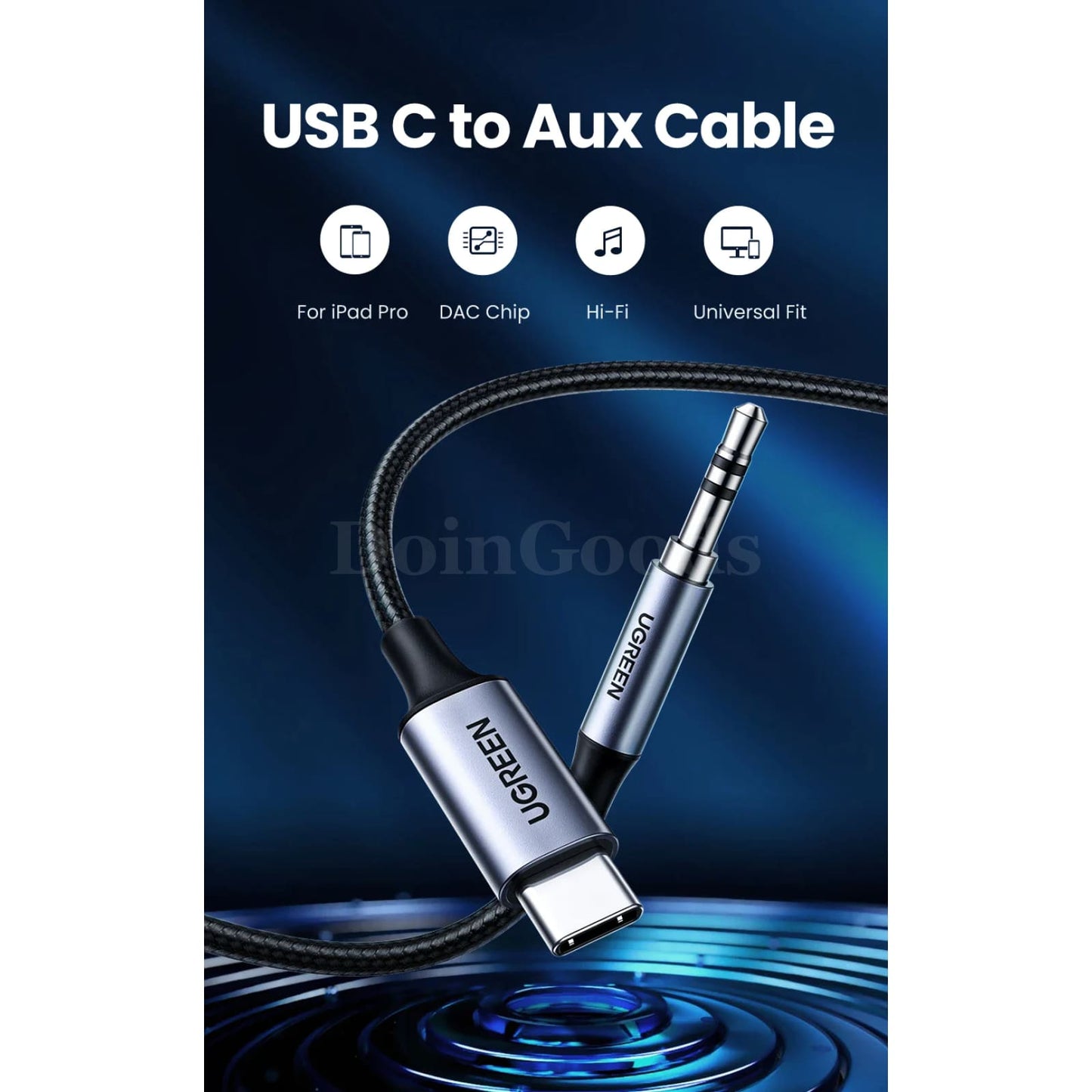 Ugreen Usb C To 3.5Mm Audio Aux Cable Type Headphone Jack Adapter For Ipad Pro 301635
