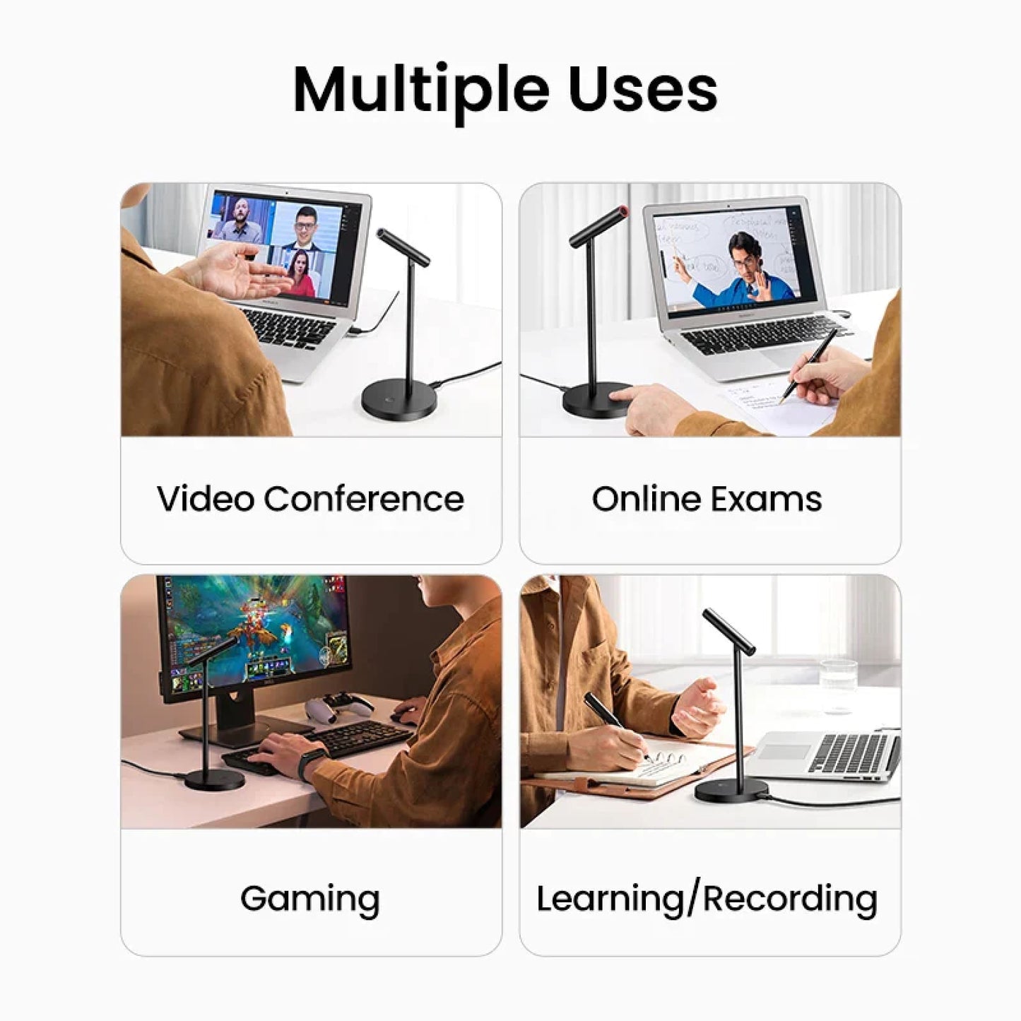 Ugreen Usb Computer Microphone Gooseneck Broadcasting Conference Instrument 301635