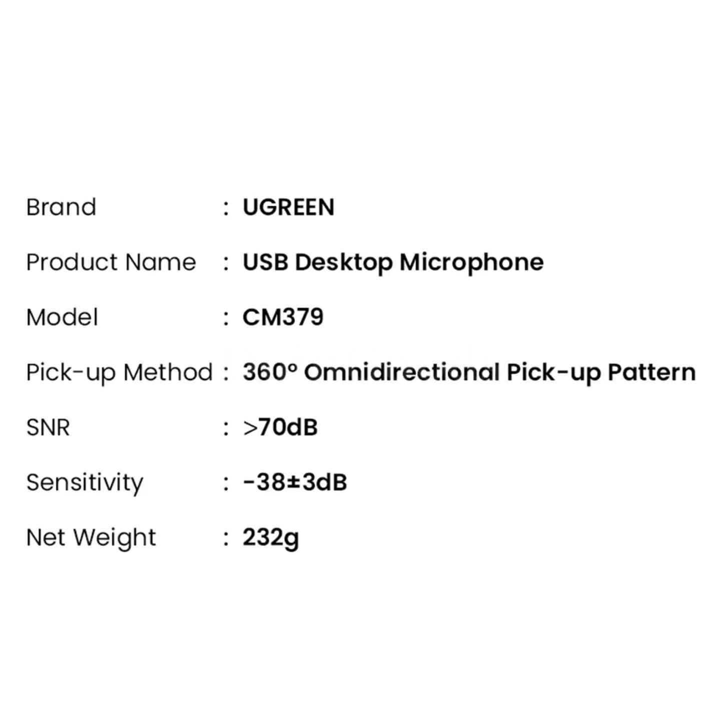 Ugreen Usb Computer Microphone Gooseneck Broadcasting Conference Instrument 301635