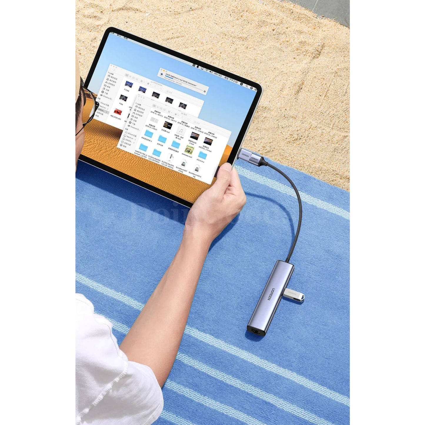 Ugreen Usb Ethernet Adapter 1000/100Mbps 3.0 Hub For Xiaomi Mi Box Macbook 301635
