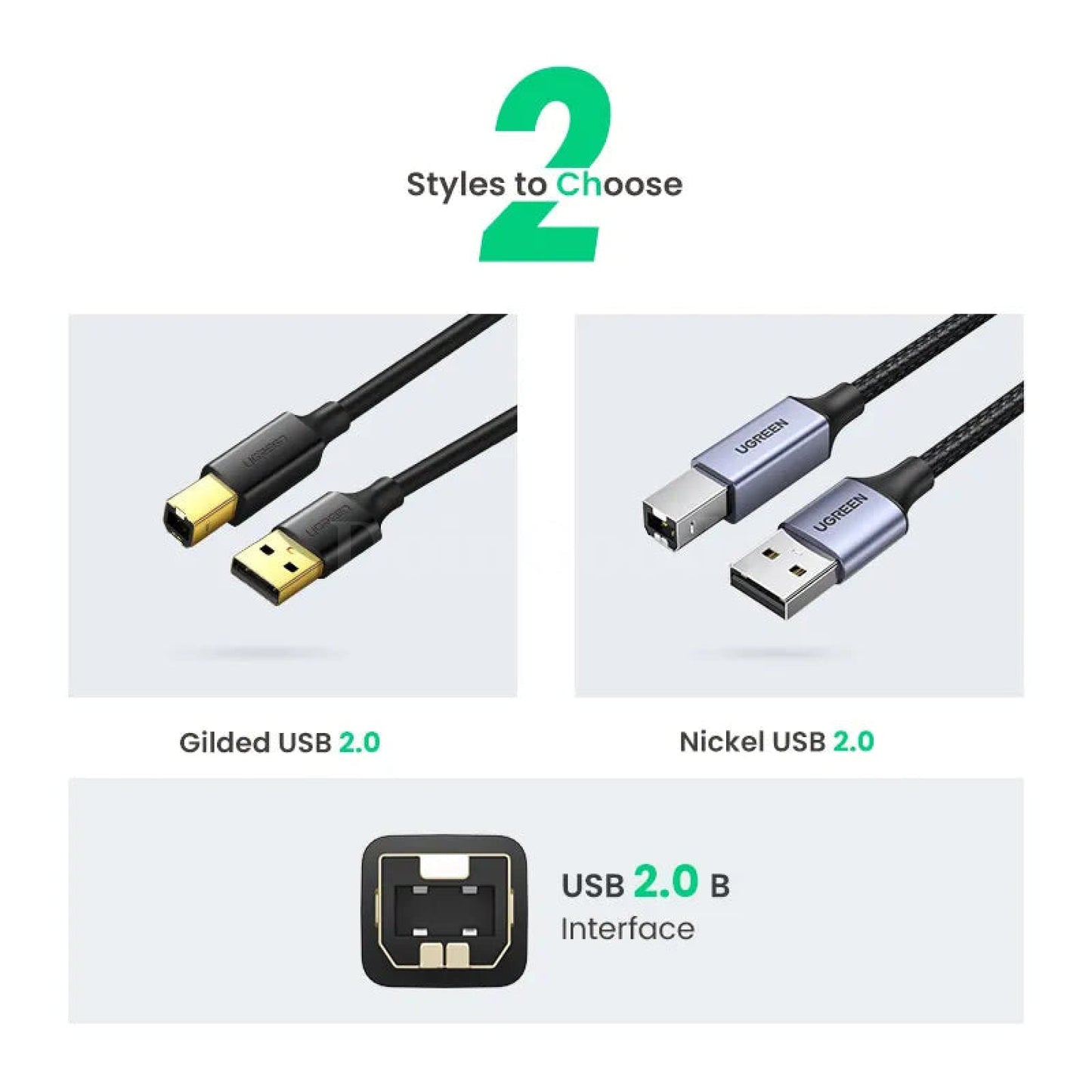 Ugreen Usb Printer Cable Type B Male To A 3.0 2.0 For Canon Epson Hp Zjiang Label 301635