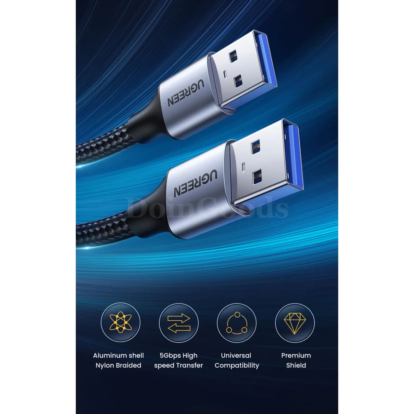 Ugreen Usb To Extension Cable - Type A Male 3.0/2.0 Extender 301635