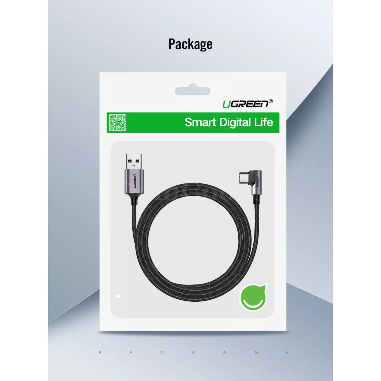Ugreen Usb Type C Cable Samsung Plus Quick Charge 3.0 Right-Angled Fast Data 301635