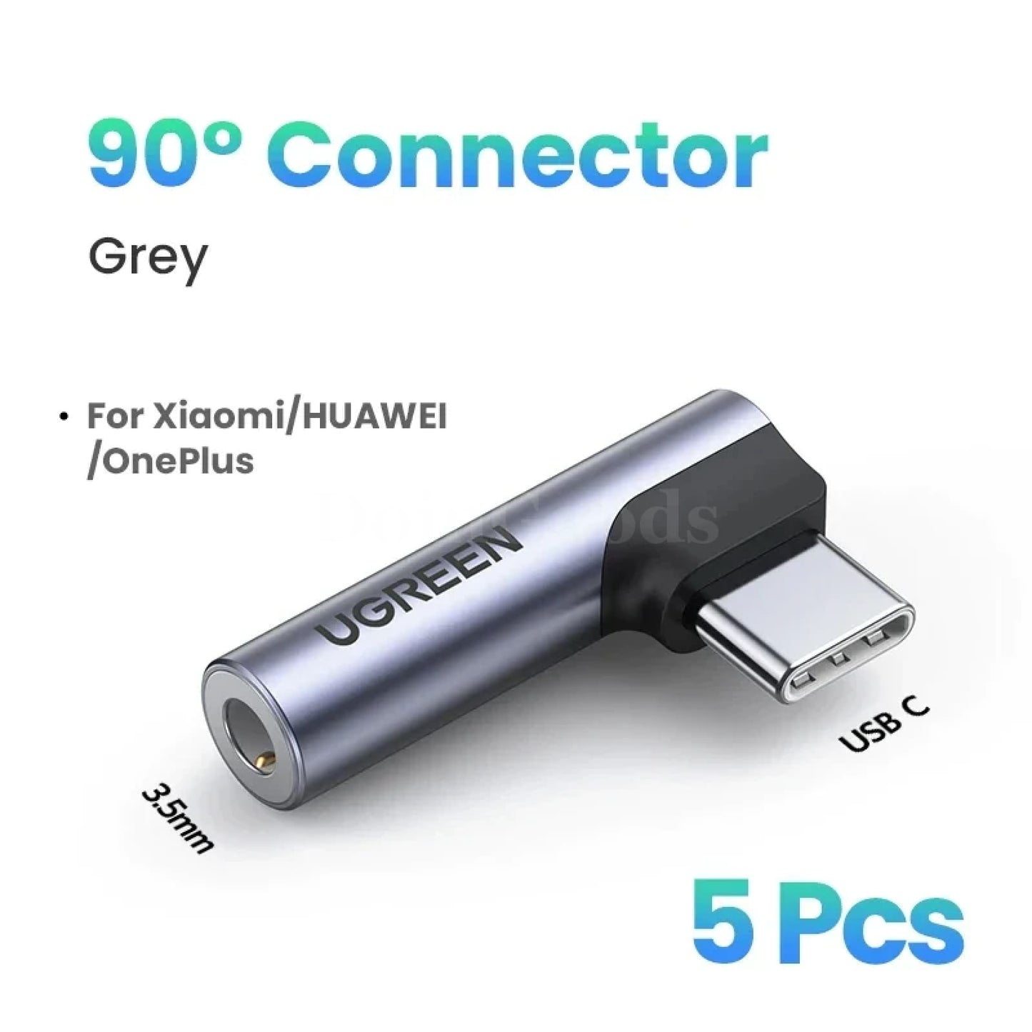 Ugreen Usb Type C To 3.5Mm Earphone Adapter Cable Headphone Audio Xiaomi Huawei 5Pcs Connector /