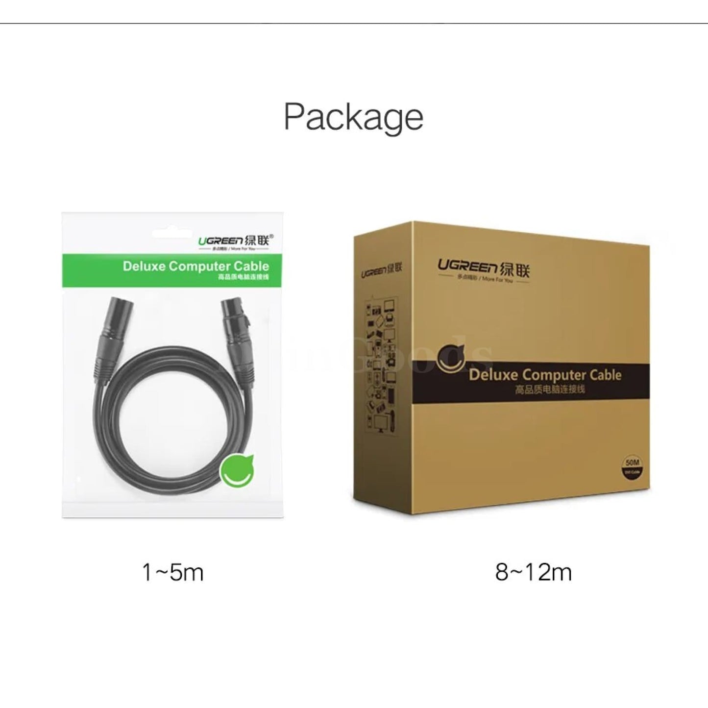 Ugreen Xlr Cable - Karaoke Microphone Sound Cannon Extension For Audio Mixer And Amplifiers 301635