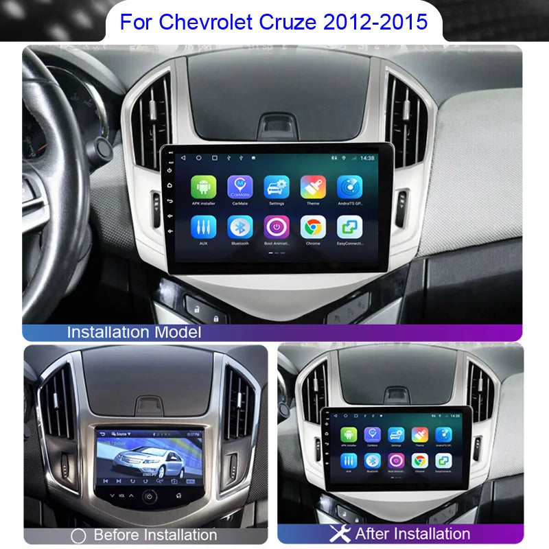 Roadwise 2 din Android Car Radio Multimedia For Chevrolet Cruze J300 J308 2012 2013 2014 2015 4G Wifi GPS DVD DSP autoradio 2din