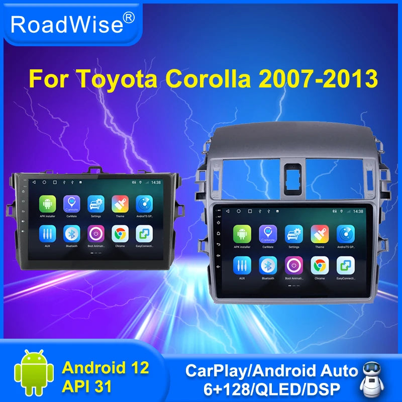 2 Din Android Car Radio Multimedia Carplay For Toyota Corolla E140 E150 2007 2008 2009 2010 2011 2012 2013 4G WIFI GPS DVD Audio