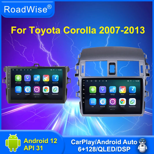 2 Din Android Car Radio Multimedia Carplay For Toyota Corolla E140 E150 2007 2008 2009 2010 2011 2012 2013 4G WIFI GPS DVD Audio