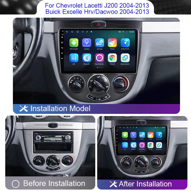 8+256 Android 12 Car Radio Multimedia Carplay For Chevrolet Lacetti J200 BUICK Excelle Hrv 2004 -2013 4G Wifi GPS DVD Autostereo