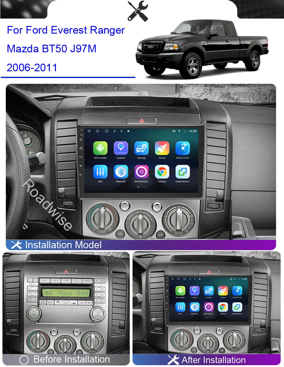 Android Car Radio Multimedia Player For Mazda BT50 BT-50 BT 50 J97M 2006 2007 2008 2010 4G GPS DVD DSP 2 DIN BT Carplay Headunit