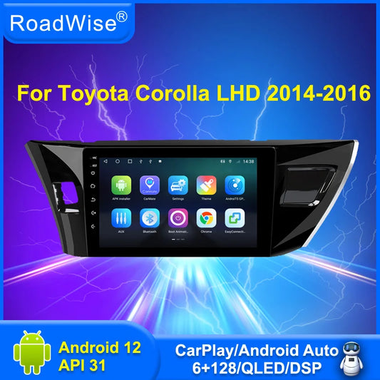 Roadwise Multimedia Android Auto Radio For Toyota Corolla Ralink LHD 2014 2015 2016 4G wifi BT GPS DVD 2 DIN Headunit autostereo