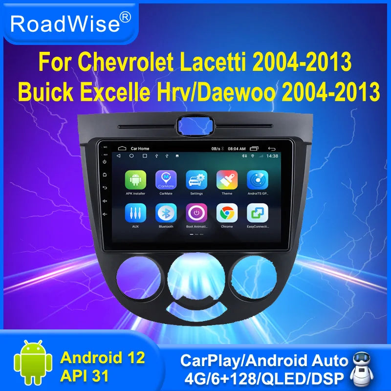 8+256 Android 12 Car Radio Multimedia Carplay For Chevrolet Lacetti J200 BUICK Excelle Hrv 2004 -2013 4G Wifi GPS DVD Autostereo