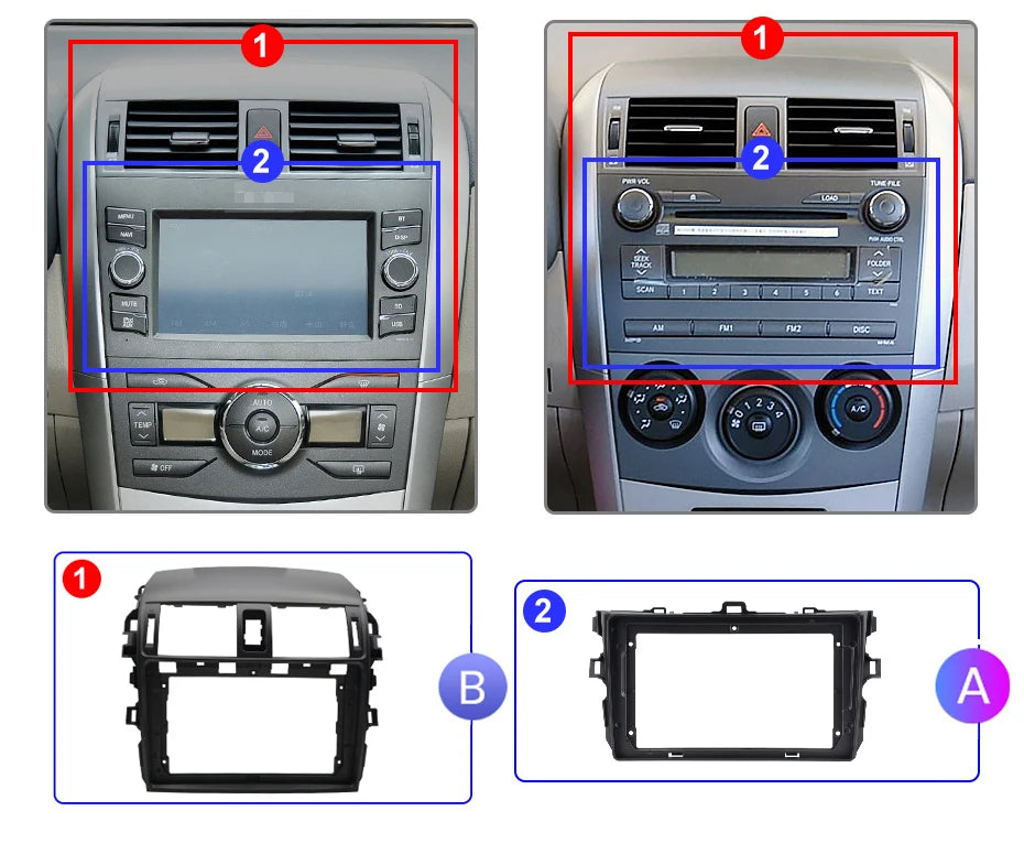 2 Din Android Car Radio Multimedia Carplay For Toyota Corolla E140 E150 2007 2008 2009 2010 2011 2012 2013 4G WIFI GPS DVD Audio