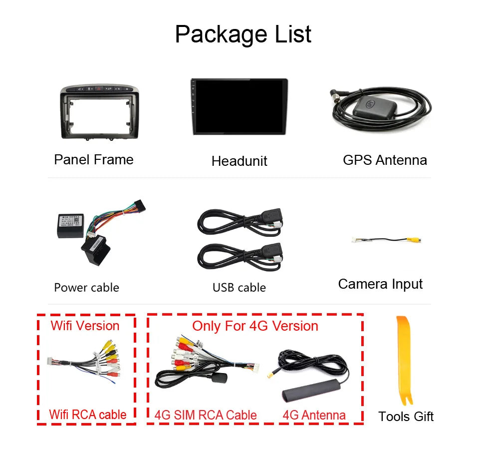 Roadwise Android Auto Radio For Peugeot 408 308 308SW 2007 2008 2009 2010 2012 2013 2014 2015 4G Wifi GPS 2 din DVD Autostereo