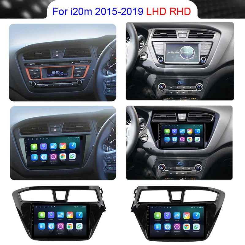 Roadwise 2 din Multimedia Android Car Radio For Hyundai i20 LHD RHD 2015 2016 2017 2018 2019 Carplay 4G Wifi GPS DVD 2din DSP BT