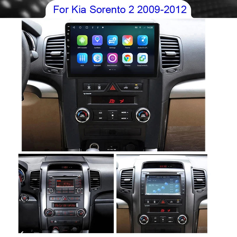 Roadwise 2 din Multimedia Android Car Radio For Kia Sorento 2 XM 2009 2010 2011 2012 Carplay 4G Wifi GPS DVD 2din DSP Autostereo