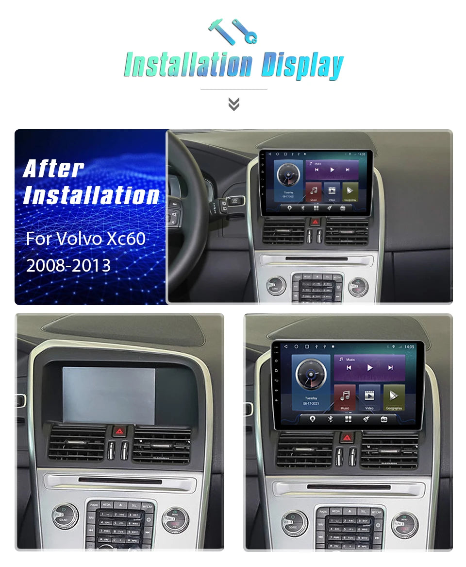 Roadwise Multimedia Player Android Car Radio For Volvo XC60 que 1 2008 2009 2010 2012 2013 4G GPS BT Carplay 2din DVD autoStereo