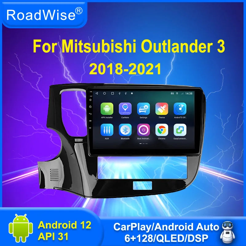 Android Car Radio Multimedia Carplay For Mitsubishi Outlander 3 III LHD GF0W GG0W 2018 2019 2020 2021 4G Wifi DVD Navi GPS 2 Din