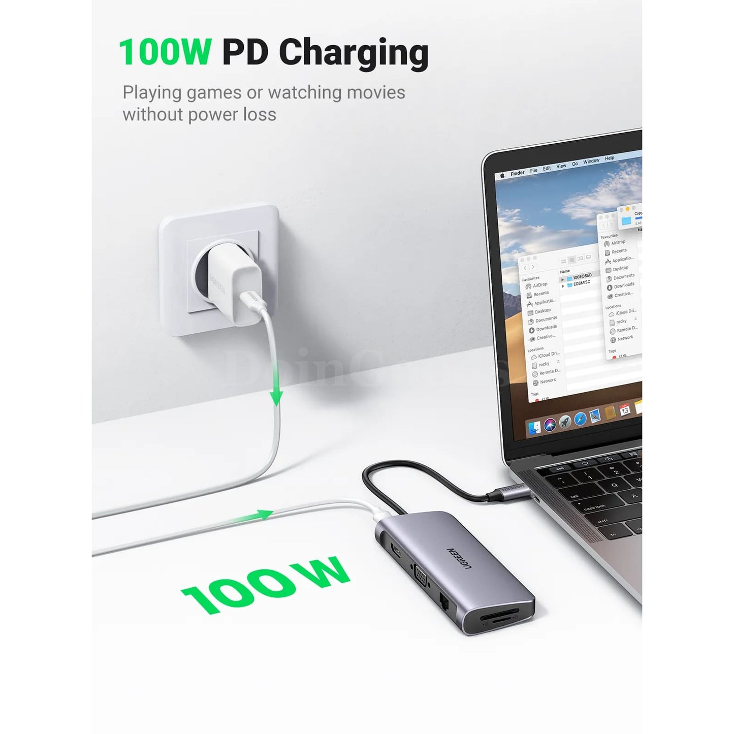 Ugreen 10-In-1 Usb C Hub Hdmi 4K Vga 3.0 Pd 3.5Mm For Macbook Ipad Pro 301635